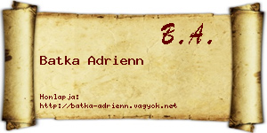 Batka Adrienn névjegykártya